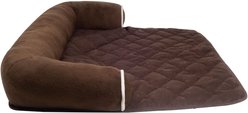 HappyCare Textiles Fleece Plush Sofa Bed & Furniture Protector, Brown slide 2 of 8
