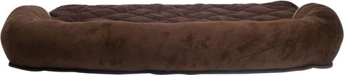 Show full view: HappyCare Textiles Fleece Plush Sofa Bed & Furniture Protector, Brown slide 6 of 8