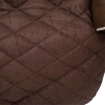 Show full view: HappyCare Textiles Fleece Plush Sofa Bed & Furniture Protector, Brown slide 7 of 8