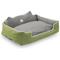 Show in main carousel: HappyCare Textiles High Back Rectangle Bolster Cat & Dog Bed, Sage, Medium slide 3 of 7