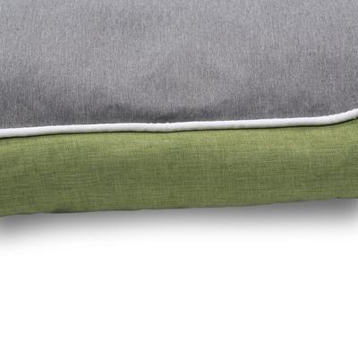 Show full view: HappyCare Textiles High Back Rectangle Bolster Cat & Dog Bed, Sage, Medium slide 5 of 7