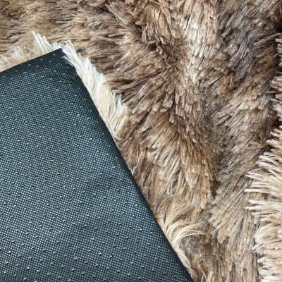 Show full view: HappyCare Textiles Luxurious Comfort Fur Bolster Dog & Cat Bed, Frost Brown, Medium slide 7 of 7