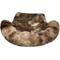 Show in main carousel: HappyCare Textiles Luxurious Comfort Fur Bolster Dog & Cat Bed, Frost Brown, Medium slide 6 of 7