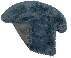 HappyCare Textiles Luxurious Comfort Fur Bolster Dog & Cat Bed, Grey, X-Large slide 2 of 7