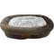 Show in main carousel: HappyCare Textiles Luxurious Short Plush Oval Orthopedic Bolster Dog & Cat Bed, Brown, Medium slide 4 of 9