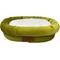 Show in main carousel: HappyCare Textiles Luxurious Short Plush Oval Orthopedic Bolster Dog & Cat Bed, Green, Medium slide 4 of 9