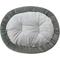 Show in main carousel: HappyCare Textiles Luxurious Short Plush Oval Orthopedic Bolster Dog & Cat Bed, Grey, Medium slide 6 of 9