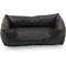 Show in main carousel: HappyCare Textiles Luxury All Sides Faux Leather Bolster Cat & Dog Bed, Black, X-Large slide 3 of 8