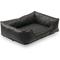 Show in main carousel: HappyCare Textiles Luxury All Sides Faux Leather Bolster Cat & Dog Bed, Black, X-Large slide 4 of 8
