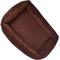 Show in main carousel: HappyCare Textiles Orthopedic Decorative Corduory Rectangle Bolster Cat & Dog Bed, Brown  slide 4 of 7