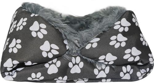Show full view: HappyCare Textiles Printed Oxford Cozy Warm Foldable Cat & Dog Tent Bed, Black, Medium slide 7 of 9