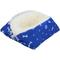 Show in main carousel: HappyCare Textiles Printed Oxford Cozy Warm Foldable Cat & Dog Tent Bed, Blue, Small slide 1 of 9