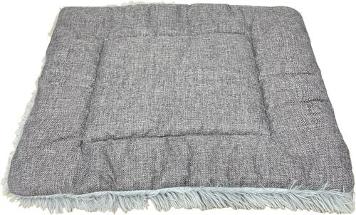 Show full view: HappyCare Textiles Printed Oxford Cozy Warm Foldable Cat & Dog Tent Bed, Grey, Small slide 5 of 8