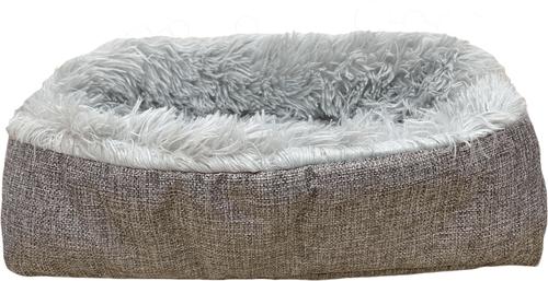 Show full view: HappyCare Textiles Printed Oxford Cozy Warm Foldable Cat & Dog Tent Bed, Grey, Small slide 7 of 8