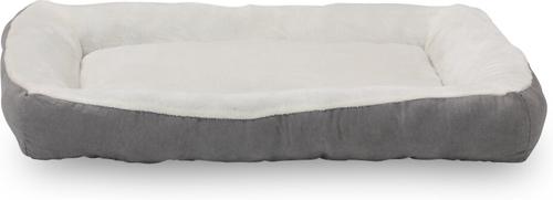 Show full view: HappyCare Textiles Rectangle Bumper Bolster Cat & Dog Bed, Gray slide 2 of 5