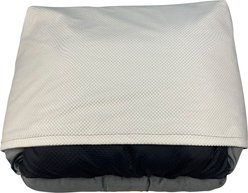 HappyCare Textiles Rectangle Mink To Popcorn Plush Cave Hooded Blanket Bolster Dog & Cat Bed, Grey, Large slide 2 of 8