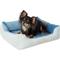 Show in main carousel: HappyCare Textiles Rectangle Orthopedic Bolster Cat & Dog Bed, Blue, Medium slide 4 of 8