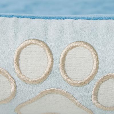 Show full view: HappyCare Textiles Rectangle Orthopedic Bolster Cat & Dog Bed, Blue, Medium slide 6 of 8