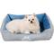 Show in main carousel: HappyCare Textiles Rectangle Orthopedic Bolster Cat & Dog Bed, Blue slide 1 of 5