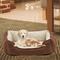 Show in main carousel: HappyCare Textiles Rectangle Orthopedic Bolster Cat & Dog Bed, Brown, Large slide 1 of 9