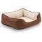 Show in main carousel: HappyCare Textiles Rectangle Orthopedic Bolster Cat & Dog Bed, Brown, Large slide 3 of 9