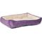 Show in main carousel: HappyCare Textiles Rectangle Ultra-Soft Bolster Cat & Dog Bed, Burn Out Purple, Large slide 2 of 5