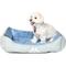 Show in main carousel: HappyCare Textiles Reversible Signature Bolster Dog Bed, Blue slide 1 of 5