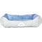 Show in main carousel: HappyCare Textiles Reversible Signature Bolster Dog Bed, Blue slide 3 of 5