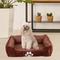 Show in main carousel: HappyCare Textiles Reversible Signature Bolster Dog Bed, Medium, Coffee slide 6 of 7