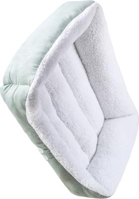 Show full view: HappyCare Textiles Reversible Signature Bolster Dog Bed, Medium, Turquoise  slide 5 of 6