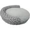 Show in main carousel: HappyCare Textiles Round Bolster Cat & Dog Bed, Chevron Grey, Small slide 3 of 5