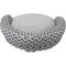 Show in main carousel: HappyCare Textiles Round Bolster Cat & Dog Bed, Chevron Grey, Small slide 4 of 5