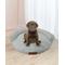 Show in main carousel: HappyCare Textiles Round Bolster Cat & Dog Bed, Stripe Grey, Small slide 1 of 5
