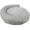 Show in main carousel: HappyCare Textiles Round Bolster Cat & Dog Bed, Stripe Grey, Small slide 3 of 5