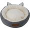 Show in main carousel: HappyCare Textiles Round Cat Bed, Solid Grey, Medium slide 3 of 6
