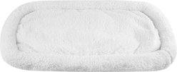 HappyCare Textiles Self Heating Cozy Sherpa Bolster Cat & Dog Bed, White, Medium