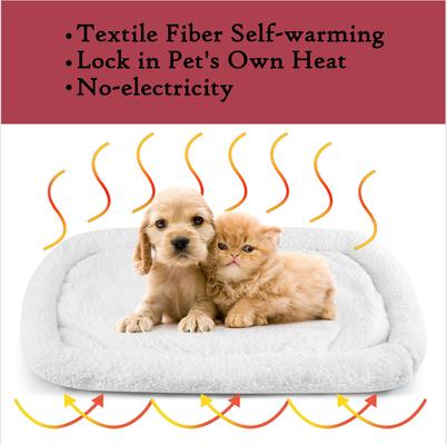 Show full view: HappyCare Textiles Self-Warming Sherpa Bolster Cat & Dog Bed, Large slide 3 of 8