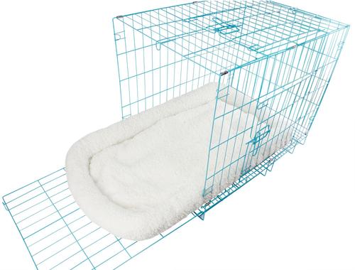 Show full view: HappyCare Textiles Self-Warming Sherpa Bolster Cat & Dog Bed, Small slide 4 of 8