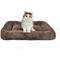 Show in main carousel: HappyCare Textiles Sleeping Cloud Bolster Cat & Dog Bed, Brown slide 1 of 7