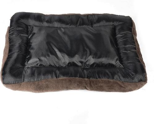 Show full view: HappyCare Textiles Sleeping Cloud Bolster Cat & Dog Bed, Brown slide 5 of 7