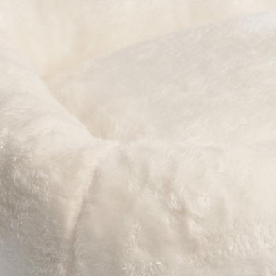 Show full view: HappyCare Textiles Sleeping Cloud Bolster Cat & Dog Bed, Ivory slide 4 of 6