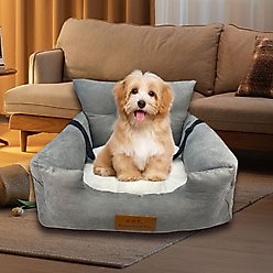 HappyCare Textiles Suede Fluffy Booster Safety Bolster Dog & Cat Car Seat