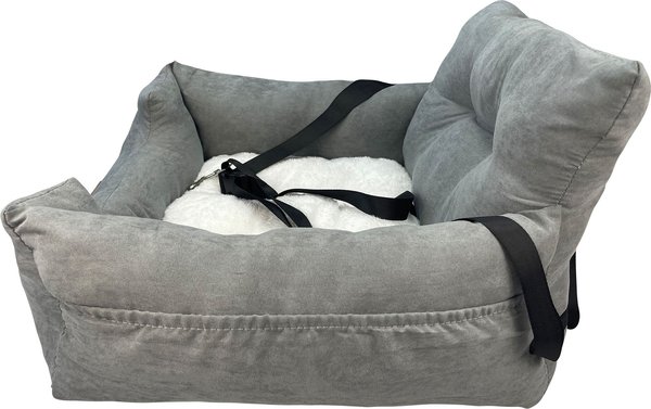 Show full view: HappyCare Textiles Suede Fluffy Booster Safety Bolster Dog & Cat Car Seat slide 5 of 9