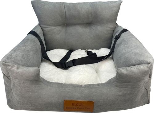 Show full view: HappyCare Textiles Suede Fluffy Booster Safety Bolster Dog & Cat Car Seat slide 4 of 10