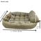 Show in main carousel: HappyCare Textiles Suede Fluffy Multi Functional Mat Bolster Dog & Cat Bed, Brown, Large slide 7 of 11