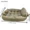 Show in main carousel: HappyCare Textiles Suede Fluffy Multi Functional Mat Bolster Dog & Cat Bed, Brown, Medium slide 8 of 12