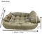 Show in main carousel: HappyCare Textiles Suede Fluffy Multi Functional Mat Bolster Dog & Cat Bed, Brown, Small slide 7 of 11