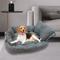 Show in main carousel: HappyCare Textiles Suede Fluffy Multi Functional Mat Bolster Dog & Cat Bed, Grey, Large slide 1 of 11