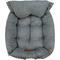 Show in main carousel: HappyCare Textiles Suede Fluffy Multi Functional Mat Bolster Dog & Cat Bed, Grey, Large slide 3 of 11