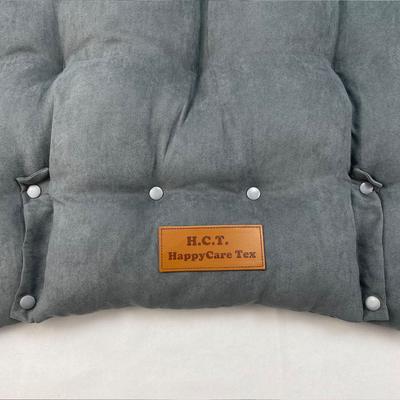 Show full view: HappyCare Textiles Suede Fluffy Multi Functional Mat Bolster Dog & Cat Bed, Grey, Large slide 6 of 11